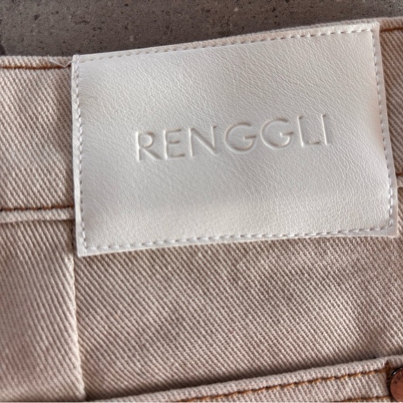 Renggli Beige Denim Mini Skirt - Picture 6 of 9
